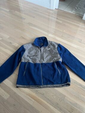 The North Face Blue and Gray Full-Zip Fleece Jacket